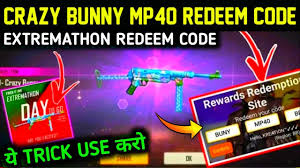 These codes are usually released by the garena. Bunny Mp40 Redeem Code Extremathon Permanent Bunny Mp40 Giveaway Free Fire Redeem Code Today Youtube