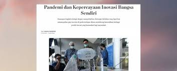 Buku inovasi pendidikan ini penting dipelajari oleh para pelaku pendidikan dan juga pemangku kepentingan terhadap pendidikan, karena buku ini berisi mengenai proses, karakter, strategi inovasi pendidikan dan hambatan inovasi. Pandemi Dan Kepercayaan Inovasi Bangsa Sendiri Wawasan Knowledge Sector Initiative Ksi