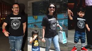 Kareena Kapoor Khan Taimur And Saif Ali Khan Set Family Twinning Goals In Same Punk Rock T Shirt Hindi Movie News Bollywood Times Of India kareena kapoor khan taimur and saif ali khan set family twinning goals in same punk rock t shirt