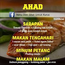 Dengan memahami tubuh anda, maka anda pun akan dengan mudah menentukan program diet yang seperti apa yang cocok untuk anda agar selain anda mendapatkan. Koleksi Viral Menu Diet Sihat Untuk Kurus Semoga Facebook