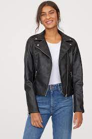 Biker Jacket Black Ladies H M Us Coats Jackets Women Outerwear Women Jackets