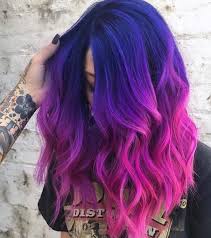 Black And Purple Ombre Hair Medium Length Pin On Hair 3
