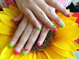 Acrylics are much stronger than gel which makes them more. 65 Best Green And Pink Nail Art Designs