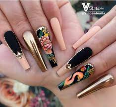 butter cookies luxury nails pretty acrylic nails golden nail art