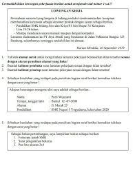 Tugas Bahasa Indonesia Tentang Lamaran Pekerjaan Brainly Co Id