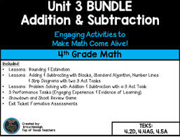 Cancel anytime · learn on any device · learn anywhere 4th Grade Math Addition Subtraction Unit Bundle Of Activities Tpt