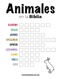 Recursos para ayudar a los estudiantes en sus tareas escolares. Juego Biblico Para Ninos Letras Revueltas Animales En La Biblia