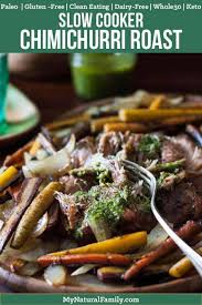 I'm pulling myself out of a holiday. Paleo Slow Cooker Pork Roast Recipe Wi Chimichurri My Natural Family