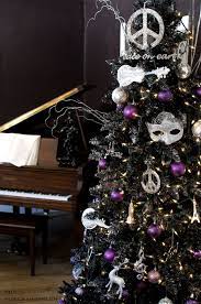 My Diy Black Christmas Tree I Made For The Home With The 3 P S Paint Prosecco Patience Step By Step Black Christmas Black Xmas Tree Black Christmas Trees