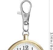 Outanaya Quartz Pocket Watch Keychain Alloy Nurse Pendant Large Dial Retro  Style Lightweight Medical Clip Accessory for Healthcare Professionals and  ...