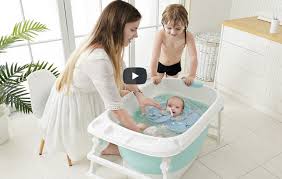 The inclined position module can be removed as your child grows and is able to sit up. New Born Bathtub Foldable Bathtub Baby Foldable Baby Bath
