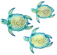 Beach house decor,starfish gift,home decor,beach theme gift,bathroom decor,nursery decor,beach wedding gift,goodies gift,party favors,favors. Youin Set Of 3 Metal Sea Turtle Beach Theme Decor Wall Art Decorations For Indoor Outdoor Bathroom Garden Buy Online At Best Price In Uae Amazon Ae