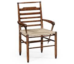 Dark Oak Ladder Back Country Chair With Rush Seat Arm Ladder Back Dining Chairs Accent Chairs For Sale Occasional Chairs
