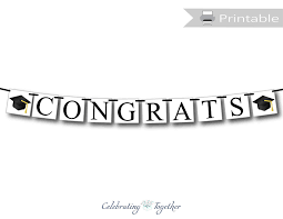 Printable Congrats Banner Diy Congratulations Bunting For Etsy College Graduation Party Decorations Congratulations Graduate Graduation Party Decor