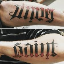 Saints & sinners ⭐ , эстония, таллин, улица розени, 7: Double Meaning Ambigram Tattoo Double Meaning Tattoos Words