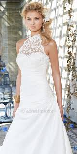 Beaded Lace Halter Wedding Dress By Camille La Vie Uniquelaceweddingdresses Halter Wedding Dress Lace Halter Top Wedding Dress Halter Wedding Dress