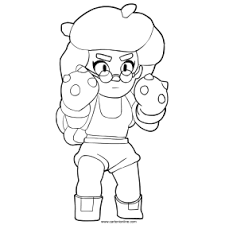 Star powerwhenever pam hits enemies with scrapstorm, she heals herself and nearby friendly brawler for 30 hp. Brawl Stars Coloring Page