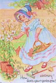 Mary Mary Quite Contrary How Does Your Garden Grow Old Nursery Rhymes Childrens Illustrations Nursery Rhymes