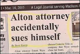 Lawyers Are Running Out Of People To Sue So They Go For Funny Headlines Funny News Headlines Newspaper Headlines