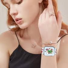 Cinturino natalizio Sanrio Hello Kitty per Apple Watch 9, 8, 7, SE, 6,  cinturino in silicone sostituibile per iWatch da 45 mm, 44 mm, 42 mm e 41  mm.