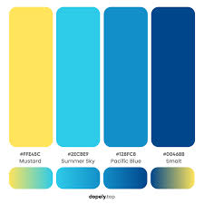 The three primary colors, red, green and blue, are made by mixing the highest intensity of the desired color with the lowest intensities of the other two yellow. 15 Blue Color Palette Inspirations With Names Hex Codes Inside Colors