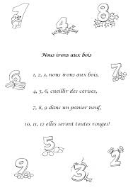 Comptine 1 2 3 Nous Irons Au Bois Paroles Illustrees Un Deux Trois Nous Irons Au Bois Comptines Chansons Maternelle