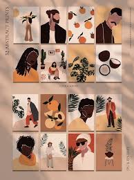 Digital Prints Download Abstract Art People Woman Men Etsy Modern Wall Art Diy Diy Art Painting Diy Canvas Art