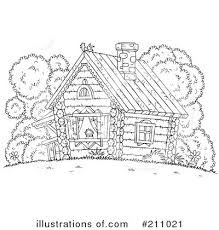 Use crayola® crayons, colored pencils, or markers to decorate the log cabin walls. Cabin Clipart 211021 Illustration By Alex Bannykh