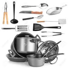 Many of us are spending way more time than usual in the kitchen. Set Of Cooking Utensils On White Background Stock Photo Picture And Royalty Free Image Image 90830131