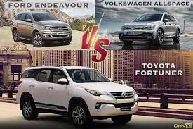 Suv Battle Volkswagen Tiguan Allspace Vs Ford Endeavour Vs Toyota Fortuner Specs Features Price Compared The Financial Express