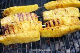 It is entirely up to you however do cut them close to 3/4 inch thick. Grilled Pineapple With Brown Sugar Cinnamon The Grateful Girl Cooks