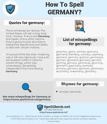 How To Spell Germany And How To Misspell It Too Spellcheck Net