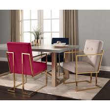 Abbyson Fraser Velvet Dining Armchair Chair Dark Blue Upholstered Dining Chairs Solid Wood Dining Chairs Chair