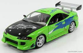 Greenlight 19039 Scale 118 Mitsubishi Eclipse 1995 - Paul Walker - Brian Oconner - Fast Furious I 2001 Green Blue Mitsubishi Eclipse Mitsubishi Paul Walker