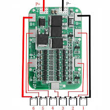 Dc 24v 15a 6s Pcb Bms Protection Board For Solar 18650 Li Ion Lithium Battery Module With Cell Lithium Battery Battery Electronics Circuit