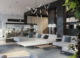 Minimalist Interior Design With Green Plant Accents Minimalist Interior Design Contemporary Lighting Living Room Interior Design