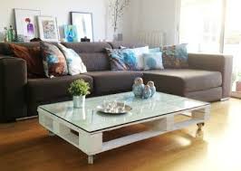 Mesa de centro con tablero de mdf acabado en madera de color blanco ceniza y patas de acero inoxidable satinado. Como Hacer Una Mesa Para El Salon Paso A Paso Con Un Palet I Love Palets