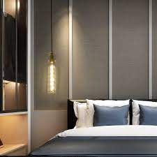 艾简美全铜小吊灯卧室书房客厅背景墙灯简约led后现代轻奢床头灯 tmall com天猫