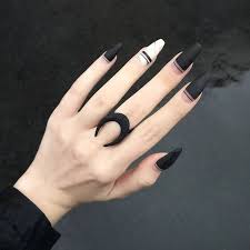 Http Bit Toptrendspint Jumpsuitoutfitdressy Tk Matte Black Nails Black Coffin Nails Matted Nails