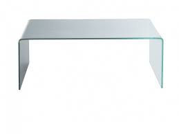 Tables basses transparentes design de salon en plexiglas. Table Basse En Verre Trempe Courbe Degrade Fume Inaya