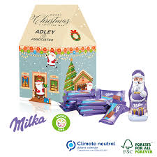 Then, when electric christmas lights became affordable, the candy. Milka Christmas House Gift Box Christmas Distinctive Confectionery