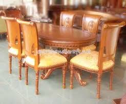 Finishing melamine semi natural salak brown. Jual Kursi Makan Jati Jepara Salina Harga Murah