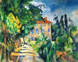 Bilder eines berges paul cezanne on amazon.com. Paul Cezanne Maison Au Toit Rouge Art Print Canvas On Stretcher Glass Print