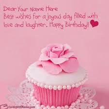 Pin On Happy Birthday Wishes Card With Name Maker