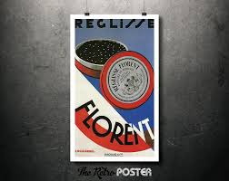 1925 Reglisse Florent Pastilles De Reglisse Liquorice Pastels By A M Cassandre High Quality Fine Art Reproduction Giclee Print By Theretroposter On Oren