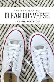 How To Clean Converse Gym Shoes The Diy Playbook Converse How To Clean White Converse Cleaning Hacks