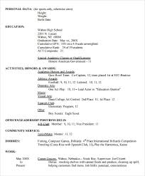 sample high school resume templates in