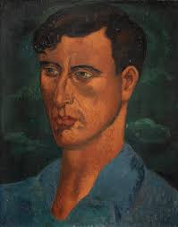 Bonhams : Christopher Wood (British, 1901-1930) Portrait of a Young Man  41.2 x 33.6 cm. (16 1/4 x 13 1/4 in.) (Painted in 1927)