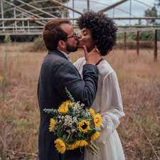 This listing includes 1 10in round bouquet with beautiful silk yellow sunflowers. 15 Sunflower Wedding Bouquets