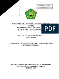Kisi kisi ujian tulis sekolah dasar tahun pelajaran 20142015. Soal Dan Kunci Jawaban Lengkap Usbn Agama Hindu 2020